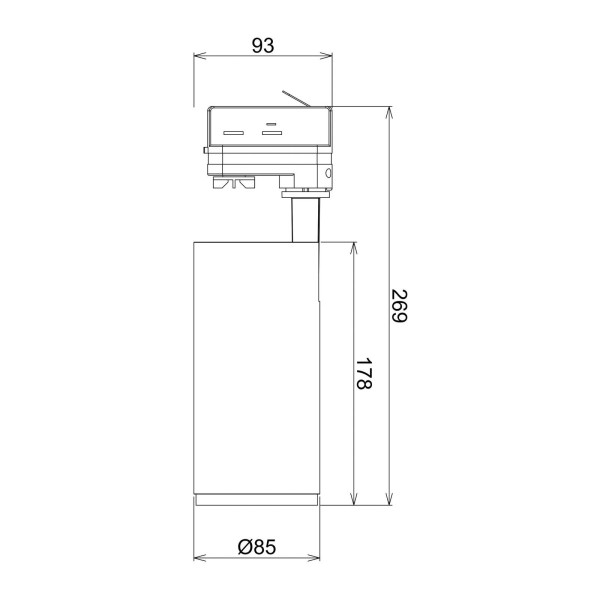 Deko-light led track spot lucea phase phase 20w wit