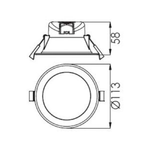 Deko-Light Plafond inbouwlamp Acrux wit, CCT Ø 11,3 cm