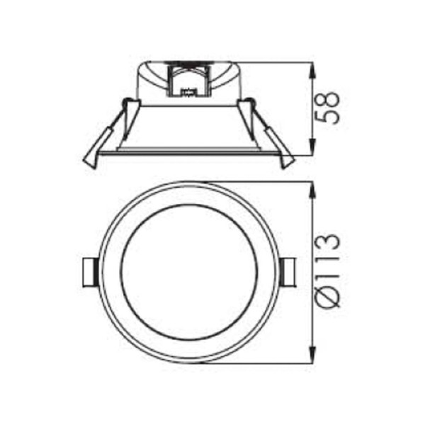 Deko-light plafond inbouwlamp acrux wit