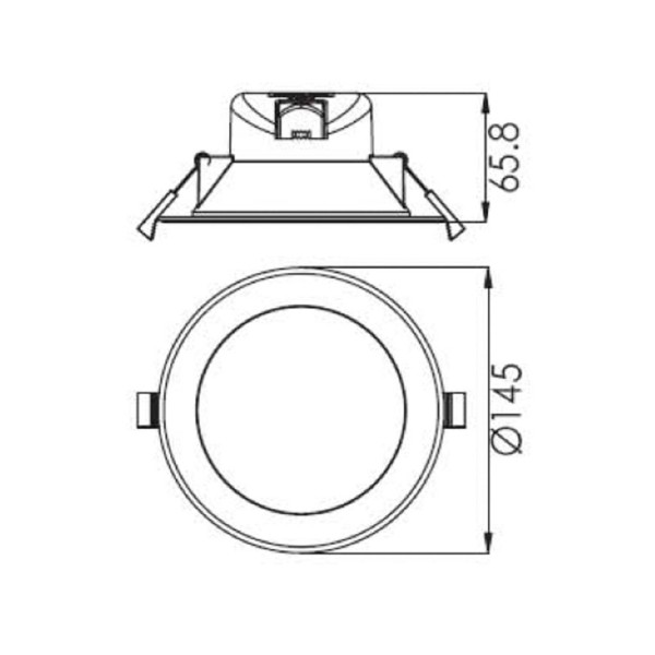 Deko-light plafond inbouwlamp acrux wit