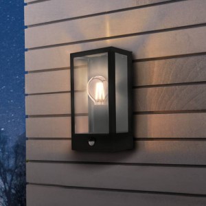 EGLO Buitenwandlamp Alamonte met sensor, zwart