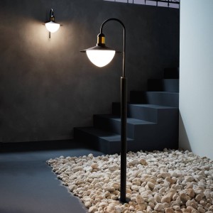 EGLO Buitenwandlamp Sirmione met glazen kap