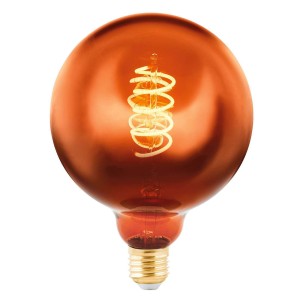 EGLO LED bol E27 G125 4W 2.000K filament koper