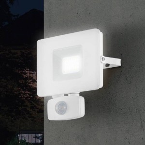 EGLO LED buitenspot Faedo 3 met sensor, wit, 20W