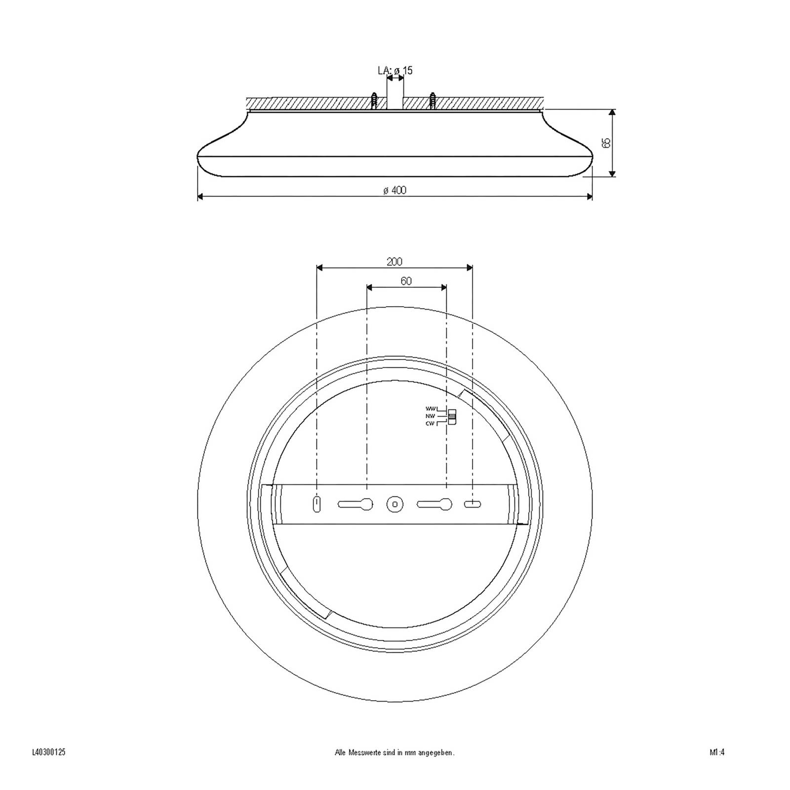 EVN Catino LED plafondlamp, CCT, 40 cm