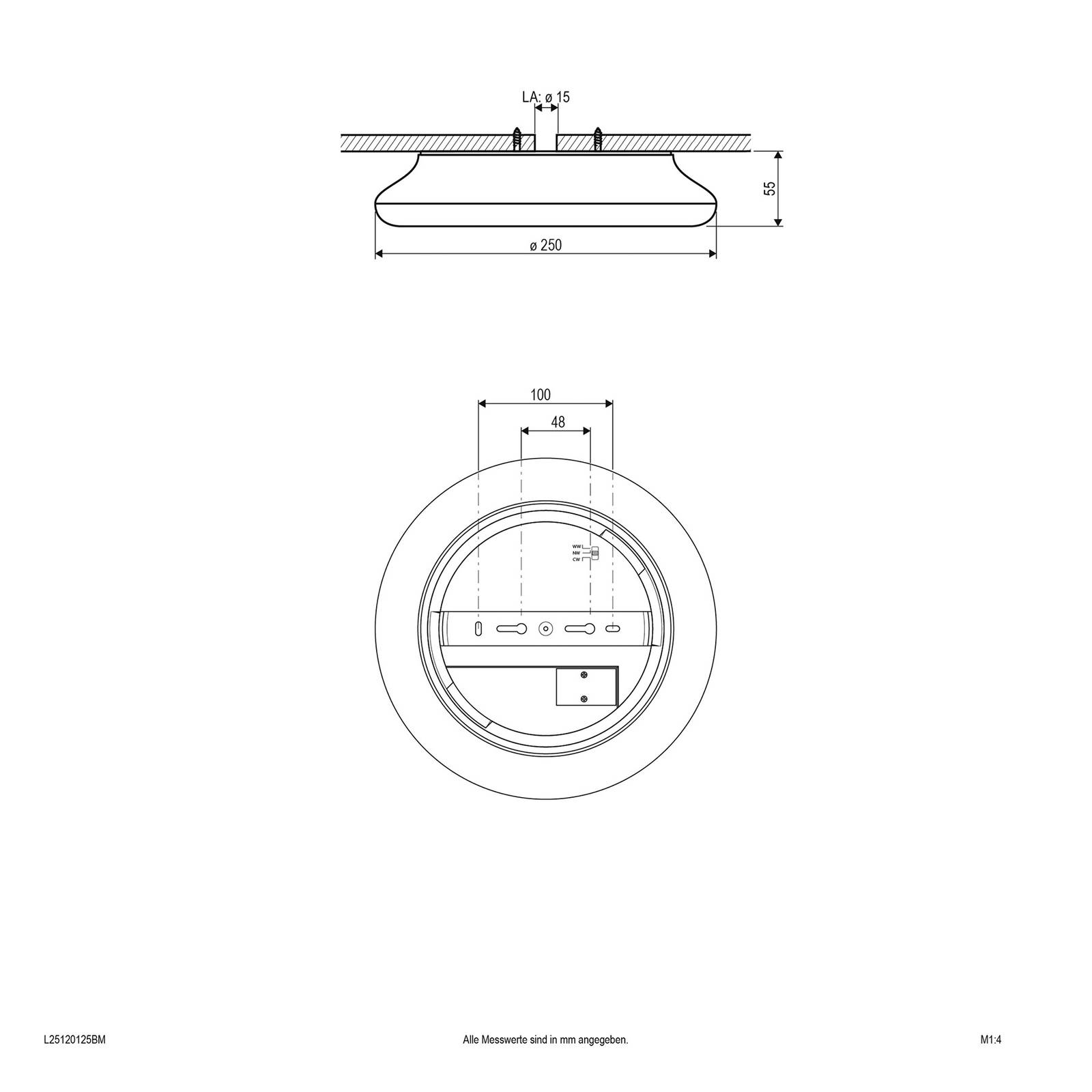 Evn catino led sensor plafondlamp, 25 cm