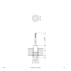 EVN LD5102 inbouwlamp 12V IP68 0,3W 830, lens