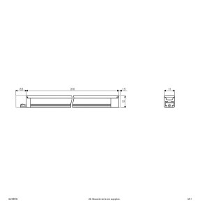 EVN LED aanbouw lamp Bordo van aluminium, lengte 31 cm