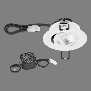 EVN PC20 inbouwlamp rond fasedimmer 3000K wit