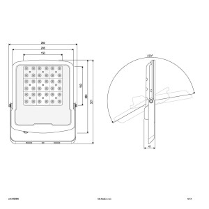 EVN Panthera LED buitenspot IP65 100W 4.000K