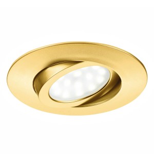 Eco-Light LED inbouwspot Zenit met IP44, goud