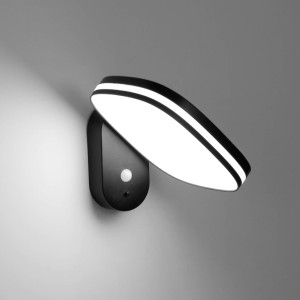 Eco-Light LED wandlamp Chicago op zonne-energie, zwart, sensor