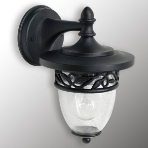 Elstead Buitenwandlamp Burford – kap van bellenglas