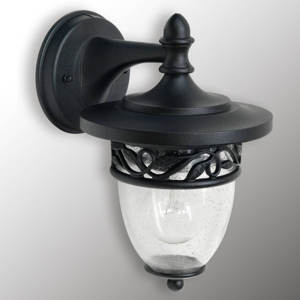 Elstead buitenwandlamp burford - kap van bellenglas