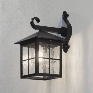 Elstead Buitenwandlamp Winchester BL18, lantaarn onder