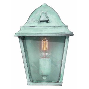 Elstead Groene buitenwandlamp St. James Verdi van messing