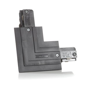 Eutrac L-connector aardedraad extern, zwart