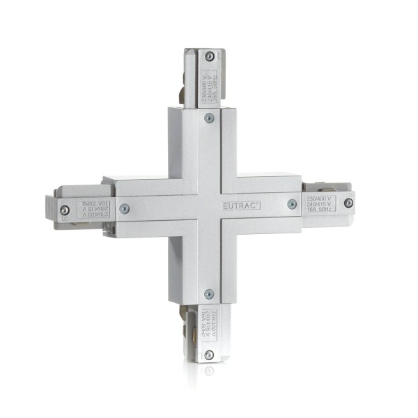 Eutrac x connector met toevoeroptie zilver