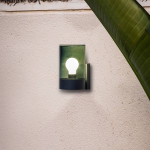 FARO BARCELONA Buitenwandlamp Kila, rookgrijs