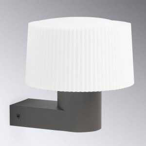 FARO BARCELONA Buitenwandlamp Muffin met geribbelde kap