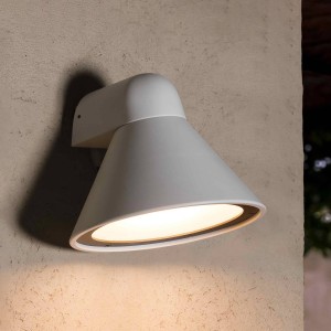 FARO BARCELONA Buitenwandlamp Pals, IP65 mat wit