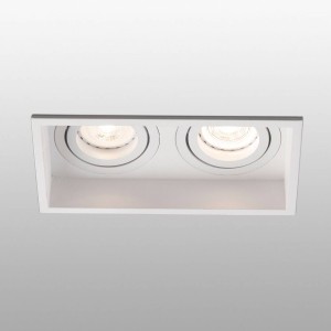 FARO BARCELONA Inbouwlamp Hyde, 2lamps gezwenkt in wit