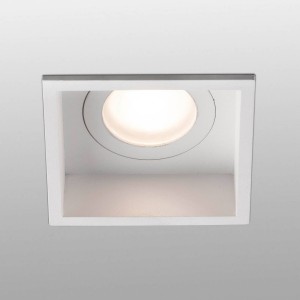 FARO BARCELONA Inbouwspot Hyde 1-lamp frame hoekig IP44 wit