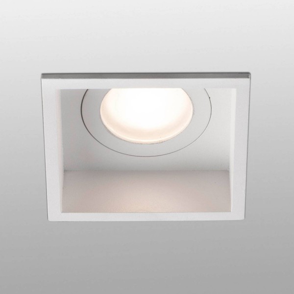 Faro barcelona inbouwspot hyde 1-lamp frame hoekig ip44 wit