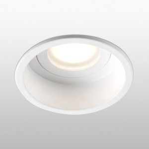 FARO BARCELONA Inbouwspot Hyde 1-lamp frame rond IP44 wit