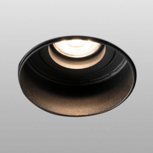 FARO BARCELONA Inbouwspot Hyde 1-lamp rond gezwenkt zwart