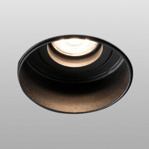 Faro barcelona inbouwspot hyde 1-lamp rond gezwenkt zwart