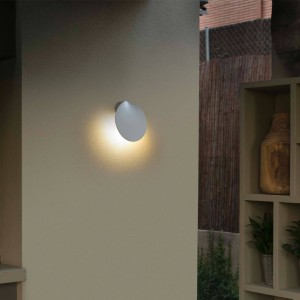 FARO BARCELONA LED buitenwandlamp Lotus in Wit