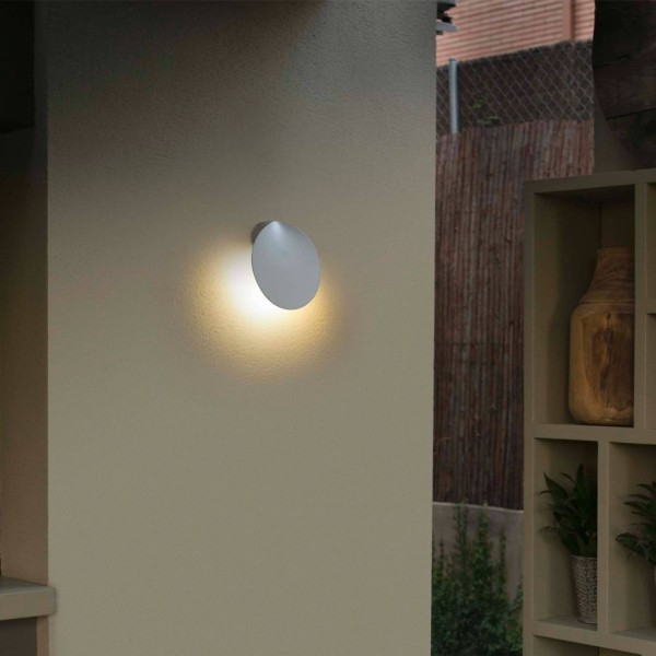 Faro barcelona led buitenwandlamp lotus in wit