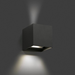 FARO BARCELONA LED buitenwandlamp Olan, donkergrijs