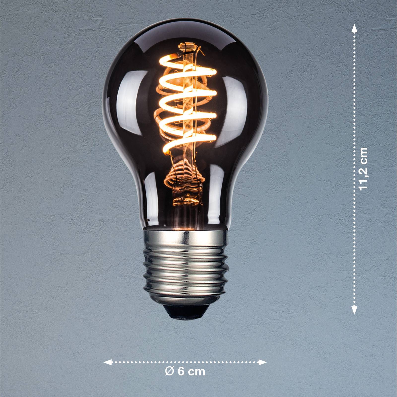 Fh lighting led lamp, e27, a60, rookkleurig, 4 w, 1800 k, 60 lm