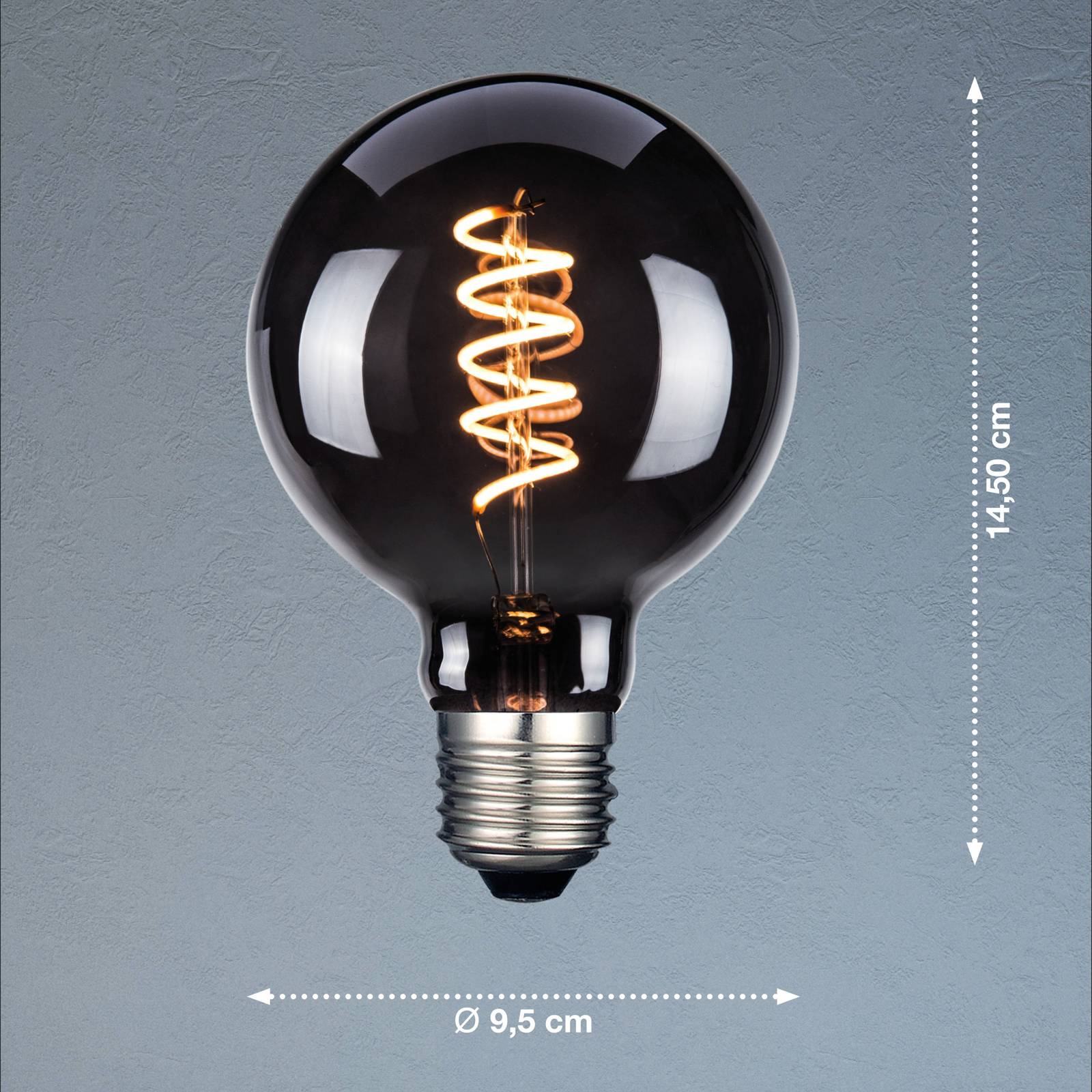 Fh lighting led lamp, e27, g95, rookkleurig, 4 w, 1800 k, 60 lm