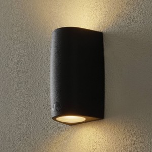 Fumagalli Buitenwandlamp Marta 90 zwart/glanzend GU10 CCT omhoog/omlaag