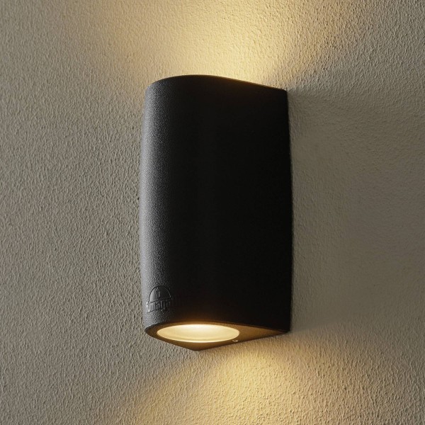 Fumagalli buitenwandlamp marta 90 zwart/glanzend gu10 cct omhoog/omlaag