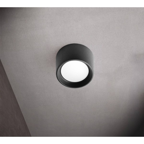 Fumagalli downlight livia o 16 cm zwartberijpte kunsthars gx53 cct 2