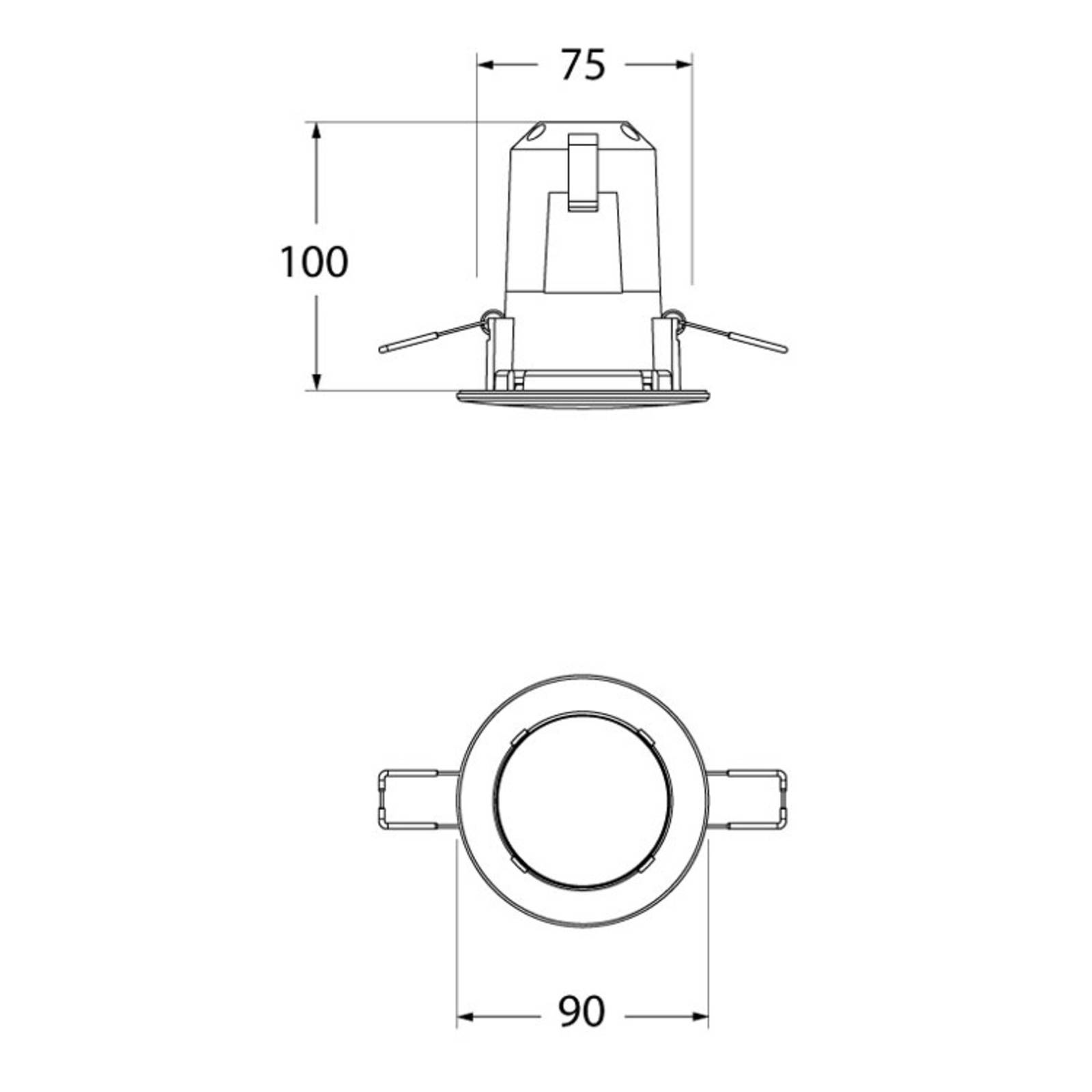 Fumagalli led downlight teresa 90, gu10, cct, 3. 5w, zwart