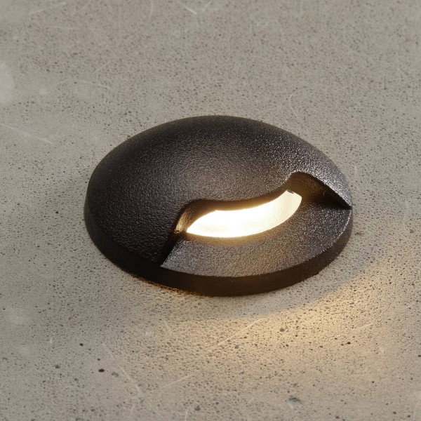 Fumagalli led inbouwlamp aldo 1l zwart/helder 3. 000k