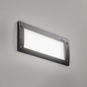 Fumagalli LED muur-inbouwlamp Leti 300 Square zwart, CCT