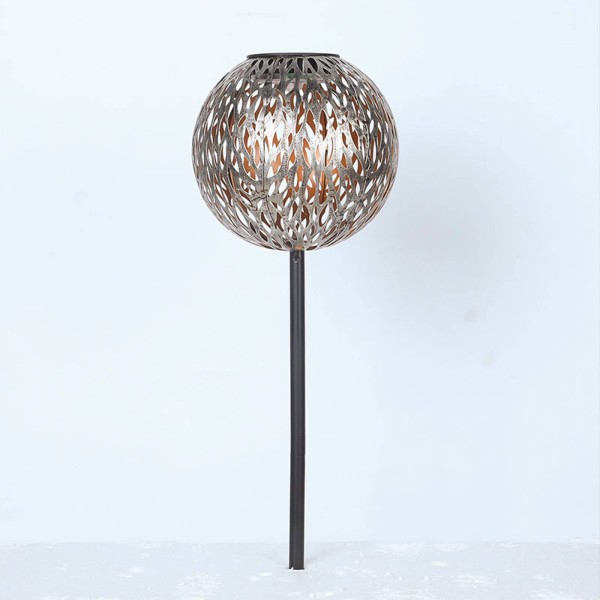 Globo led solar-sfeerlamp 33626 aardspies zilvergrijs