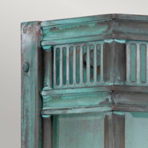 HINKLEY Buitenwandlamp Holborn, finish verdigris, 2-lamps