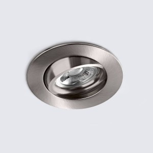 Heitronic LED plafond inbouwspot DL6809, rond, nikkel