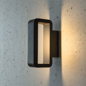 Heitronic Rechtlijning vormgegeven LED buitenwandlamp Juno