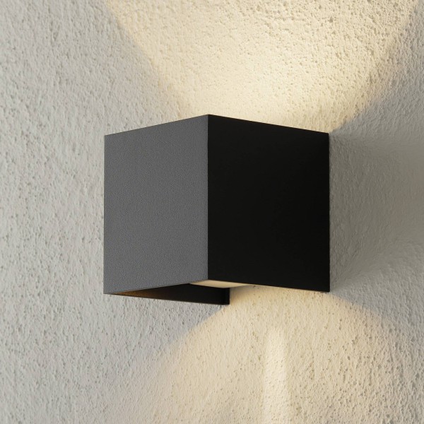 Helestra siri 44 buitenwandlamp up/down zwart