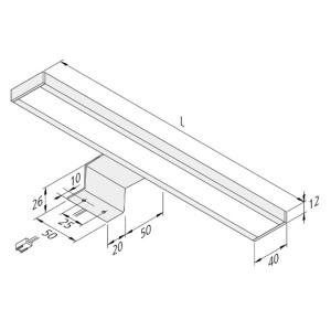 Hera LED kastlamp Lugano 4.000K, 120 cm