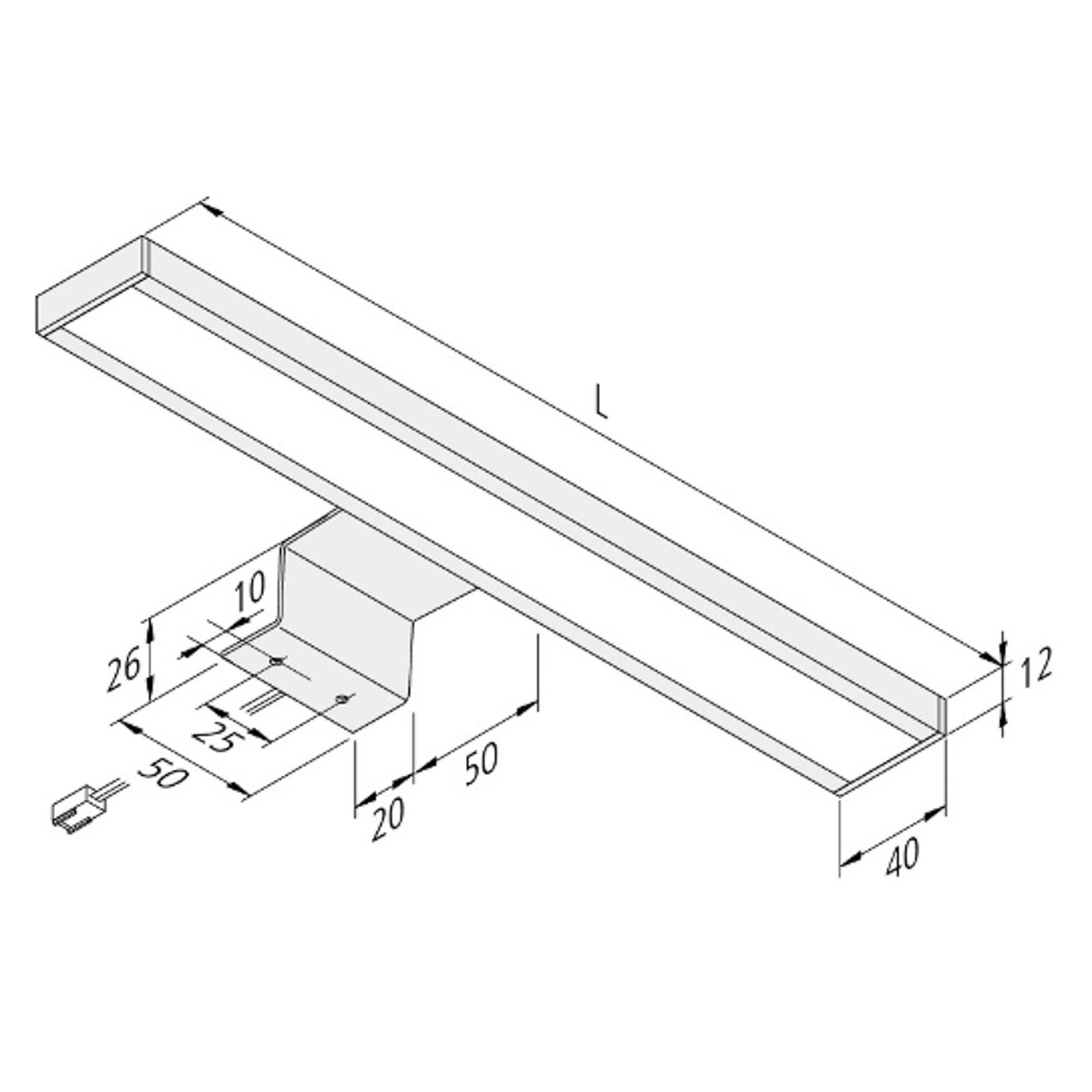 Hera led kastlamp lugano 4. 000k, 120 cm