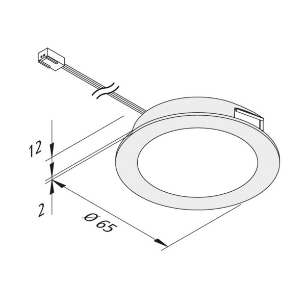 Hera LED meubelverlichting FAR 58 staal 5x-set 3W 4000K